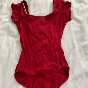 Red dance leotard
